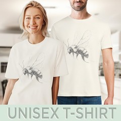 Detailed Bee Illustration Graphic Tee Nature Art Design Shirt