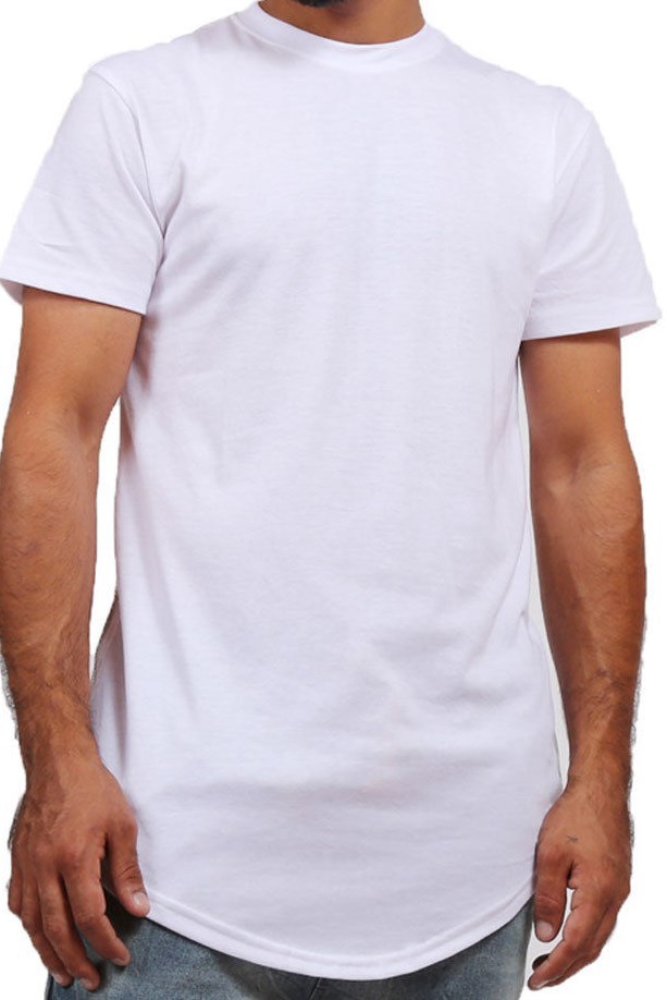 MEN HIPSTER ELONGATED HIP HOP T-SHIRTS WITH SIDE ZIPPER T-552 SOLID gallery