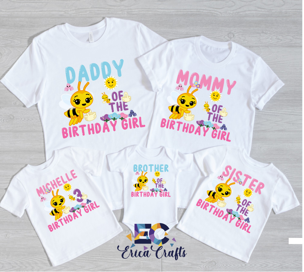 Abejita Plim Plim Personalized Birthday Shirt, Personalized Family Little bee sh