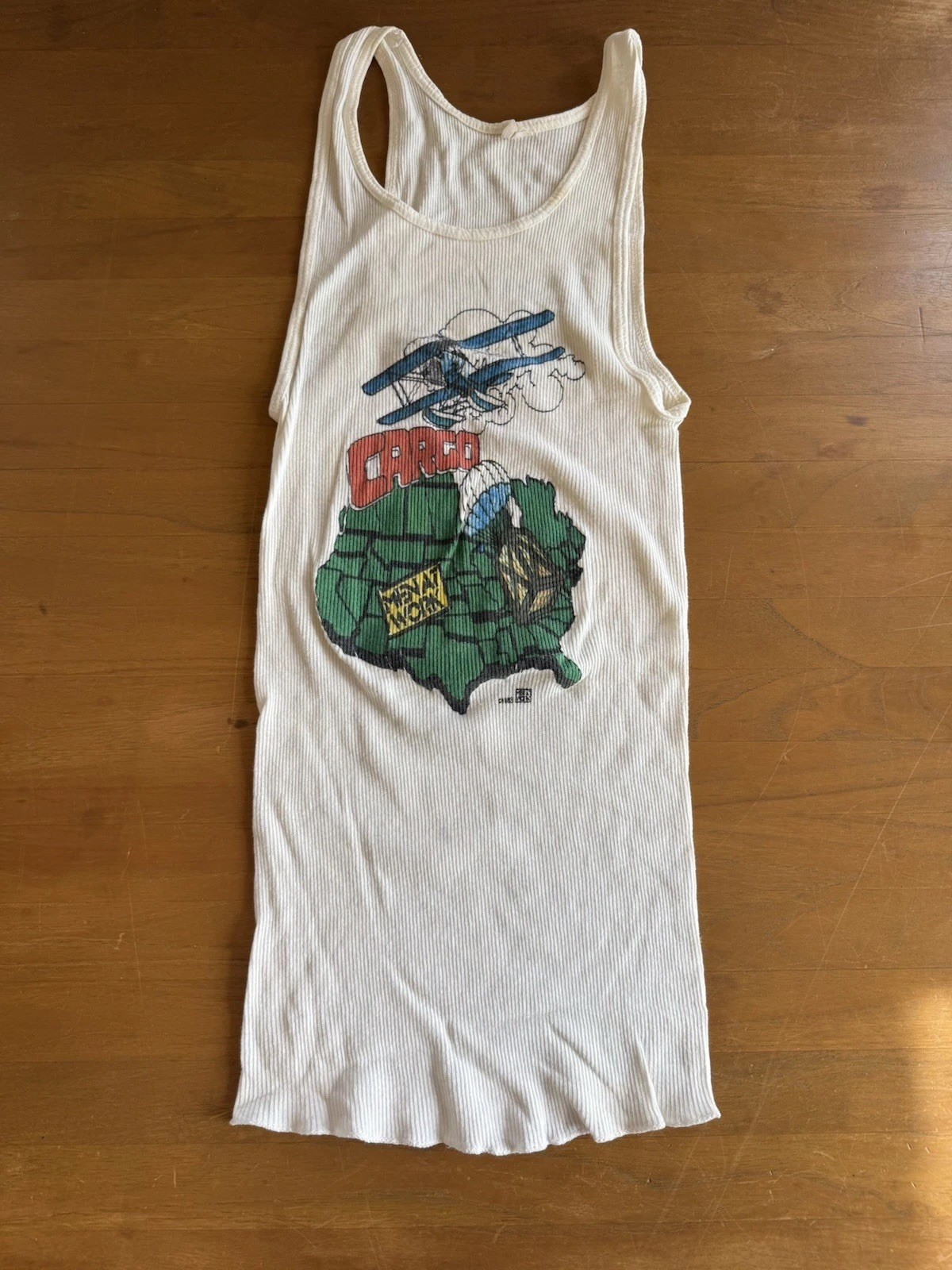 Men At Work Cargo Vintage 80S 1983 Tour Concert Thermal Tank Top T-Shirt XS