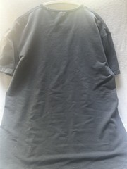BYLT Basics Drop Cut Lux Tee XL Gray Black Stripe Short Sleeve Stretch Shirt