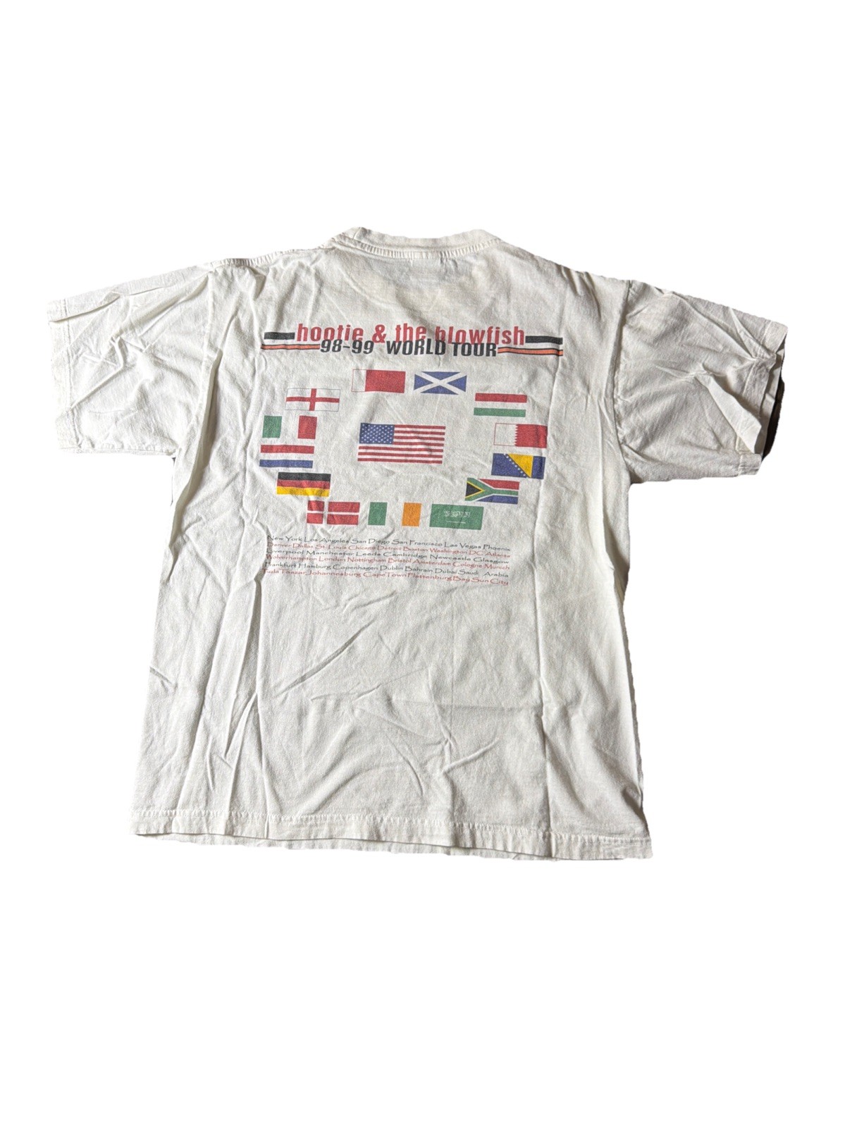 Vintage 90s Hootie & The Blowfish World Tour Shirt L Concert Tee VTG Rare gallery