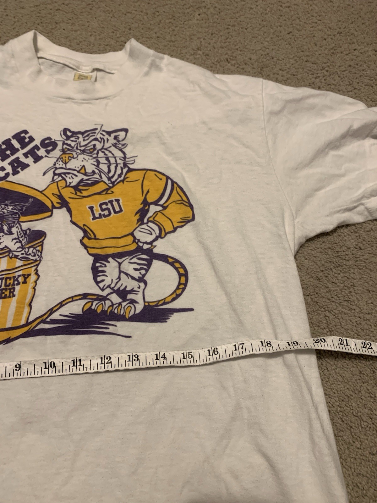 Vintage RARE LSU TIGERS Single Stitch Tee T-Shirt Size Large 80's College Sports gallery
