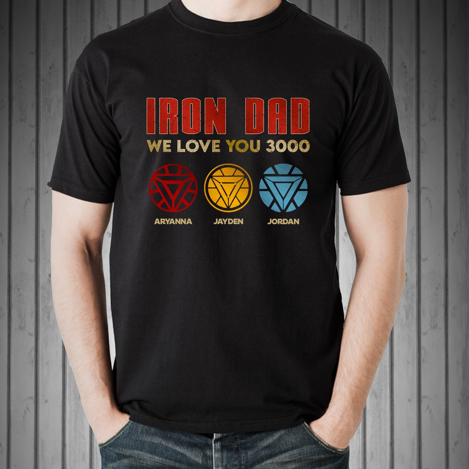 Custom Iron Dad Tee, We Love You 3000 T-shirt, Happy Father's Day Gift gallery