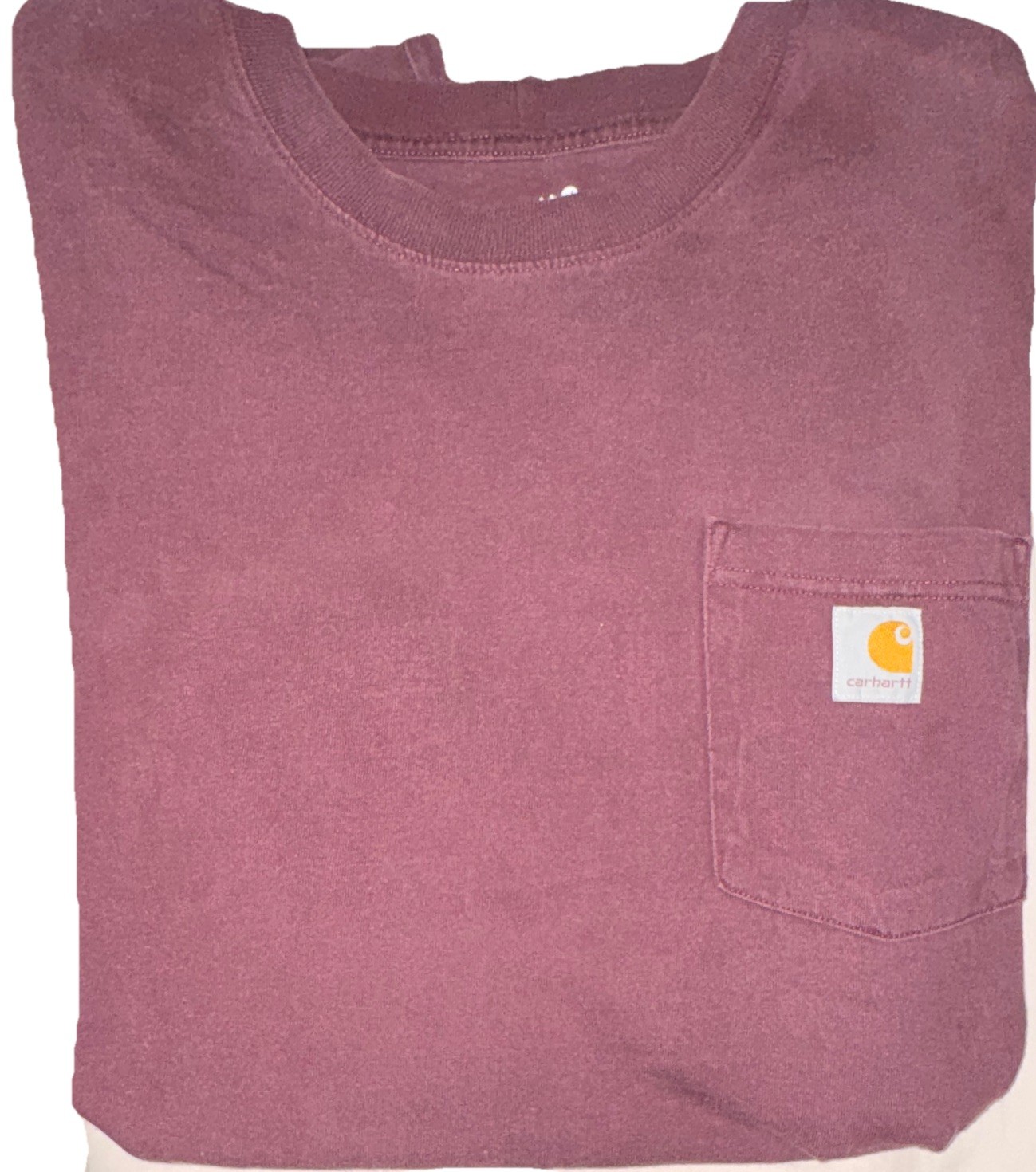 Carhartt K87 Men’s XL Loose Fit Pocket Crew Neck Short Sleeve T-Shirt Burgundy gallery