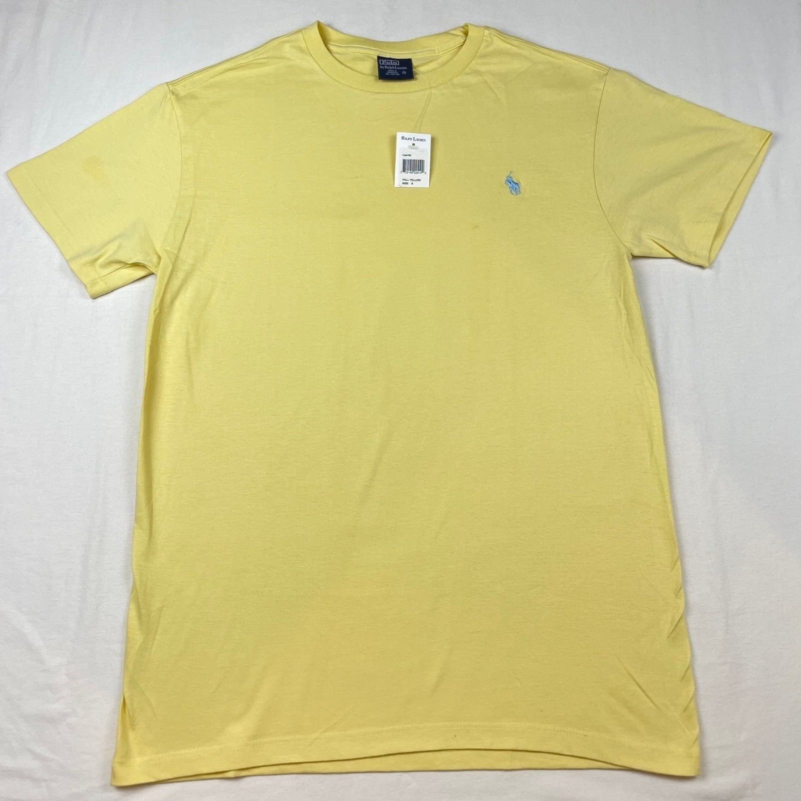 Polo Ralph Lauren Mens T-Shirt Fall Yellow Blue Pony Logo Cotton Tee Small NWT gallery