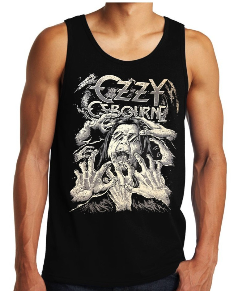 Ozzy Osbourne Heavy Metal Band Black Tank Top