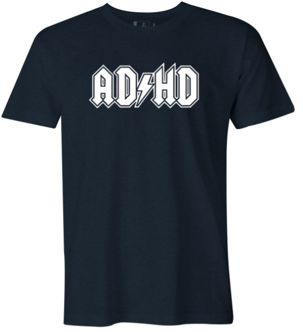 ADHD ACDC Rocker Guitar Bass Drummer Tee - Choose Your Size & Color! gallery