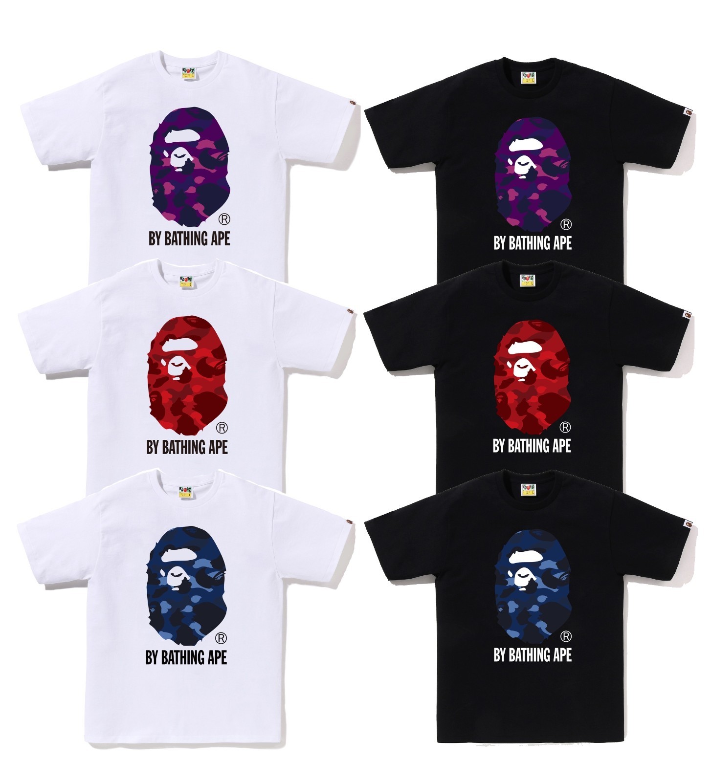 A BATHING APE Men's COLOR CAMO BY BATHING APE TEE 1M30110020 r gallery