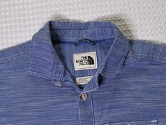 The North Face Blue Stripe Button Down Dress Shirt Size S