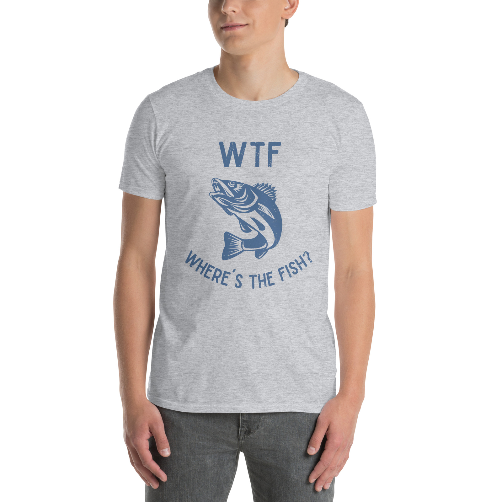 WTF Where's the Fish? T-Shirt - Funny fishing shirt for fishermen and anglers gallery