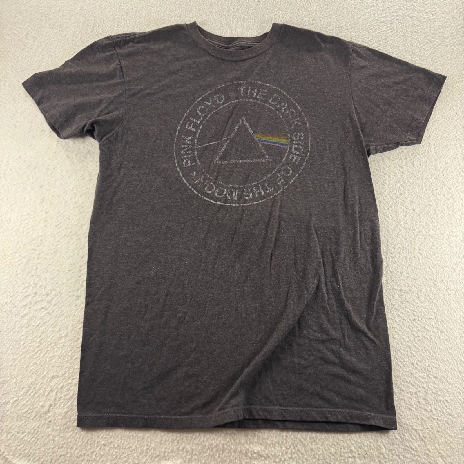 Pink Floyd Dark Side of the Moon Graphic Tee Mens M Charcoal Gray Distressed gallery