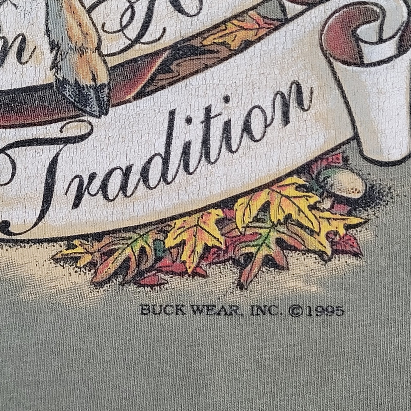 Vintage 1995 Bow-Hunting Buck-Wear Deer Shirt 2XL 25x27 Crop USA gallery