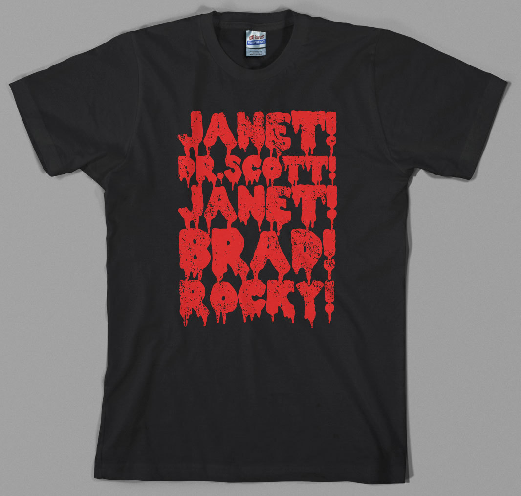 Rocky Horror T Shirt picture show janet brad dr scott frank furter musical gift gallery