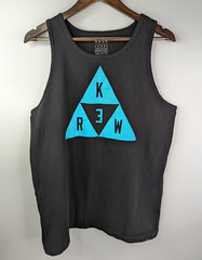 Krew Tank Top Triangle Graphic Mens Large Sleeveless Shirt Skateboard Cotton
