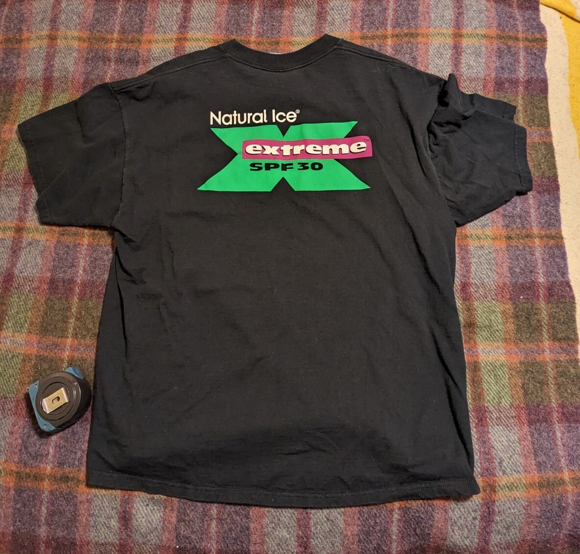 Vintage Natural Ice Extreme XPF 30 Promo T Shirt XL Black Sunscreen gallery