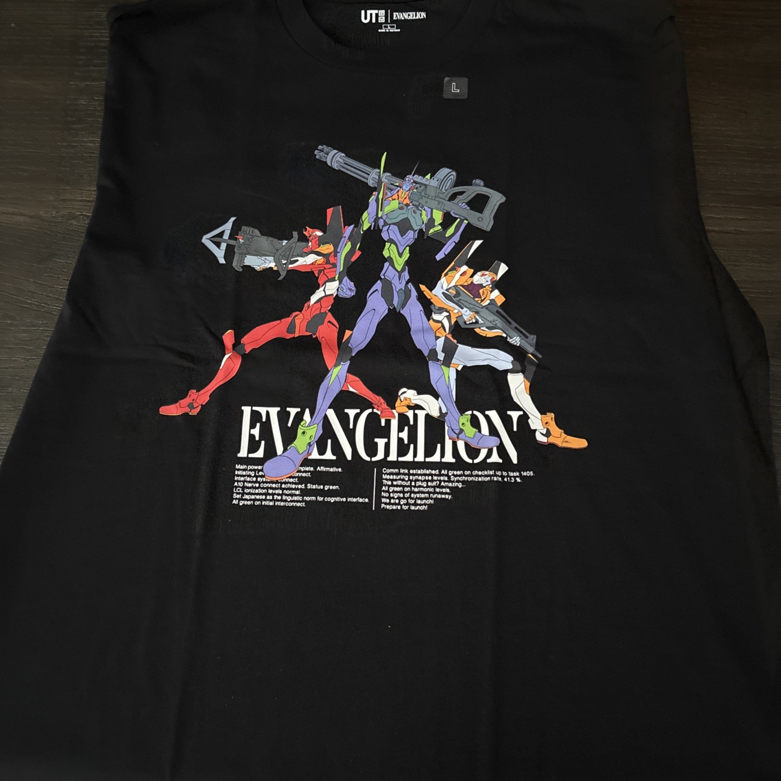 UNIQLO NEON GENESIS EVANGELION BLACK TSHIRT SIZE LARGE NWT (REI ASUKA SHINJI) gallery