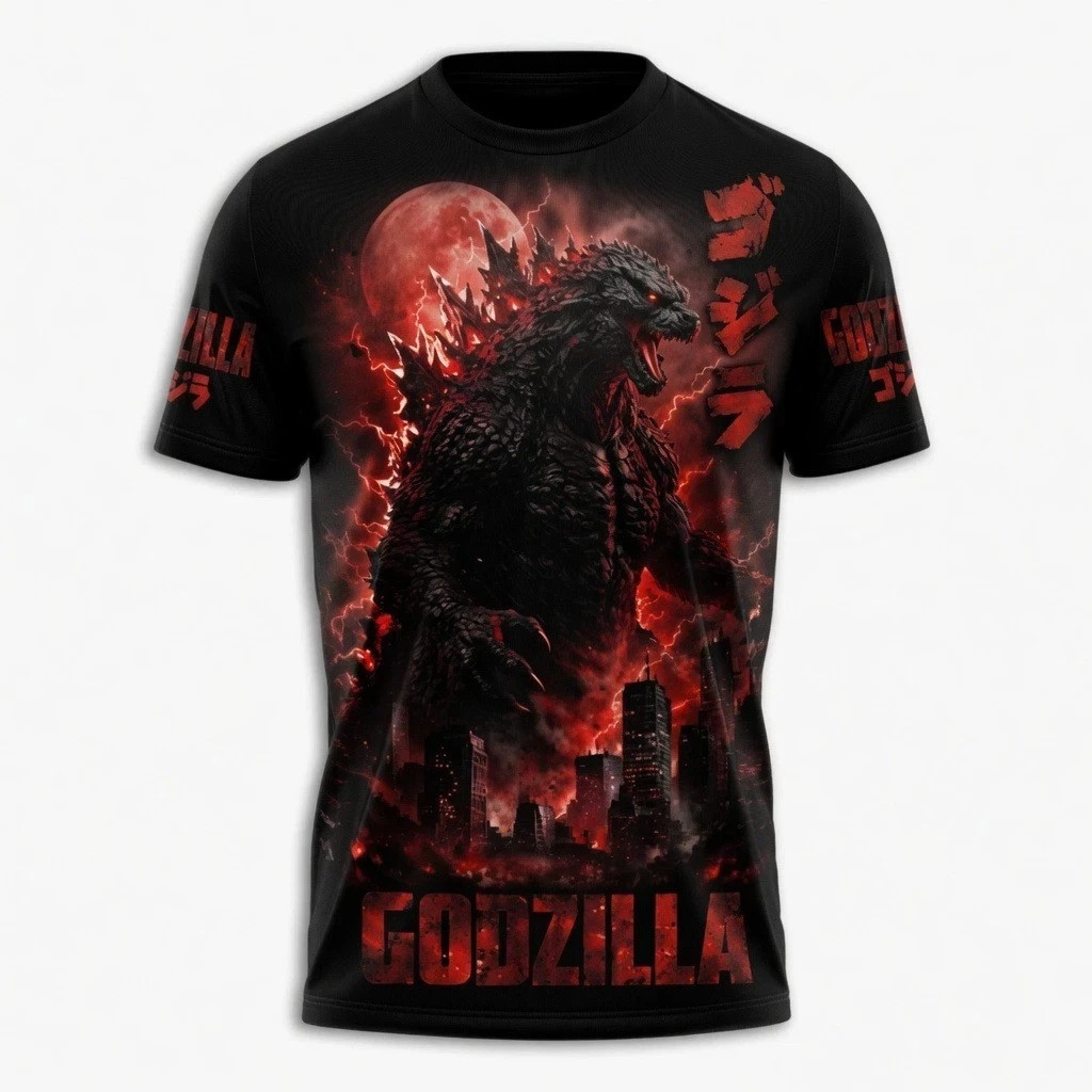 Godzilla King of the Monsters Shirt 3D All Over Print King Kong Kaiju Movie Tee gallery