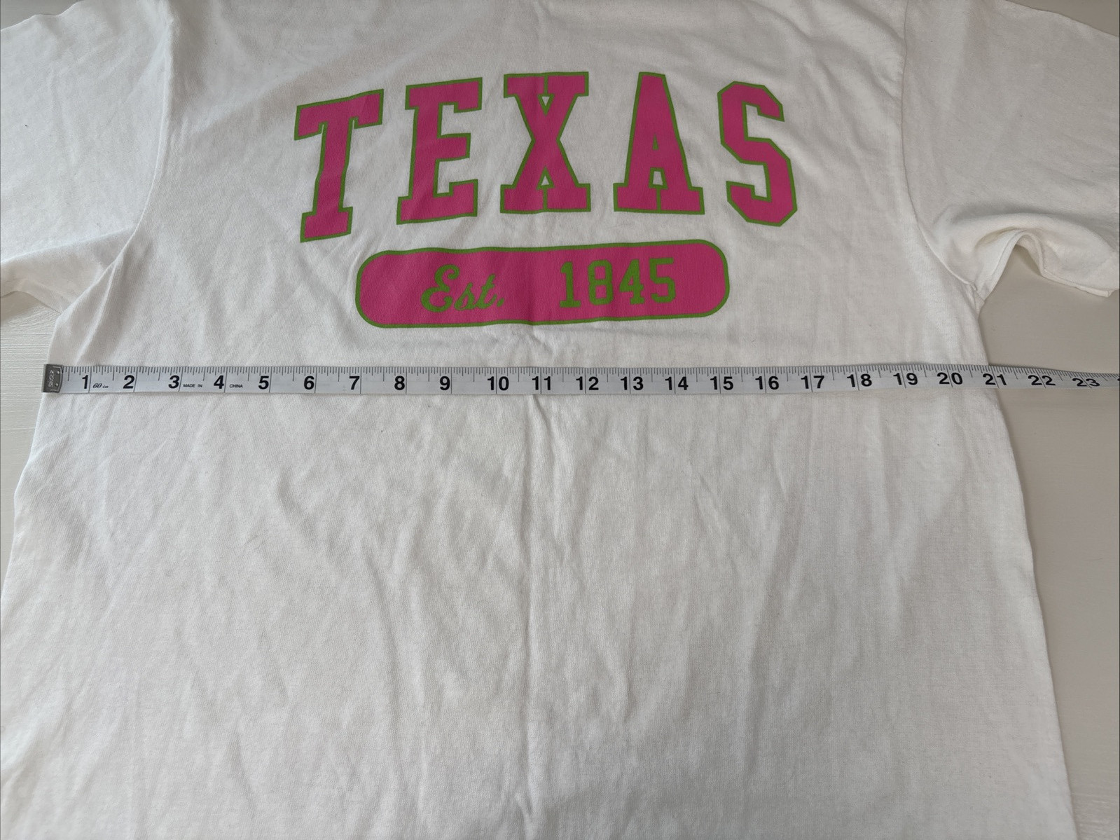 Delta Pro Weight Texas T-shirt Unisex Short Sleeve White Size Large gallery