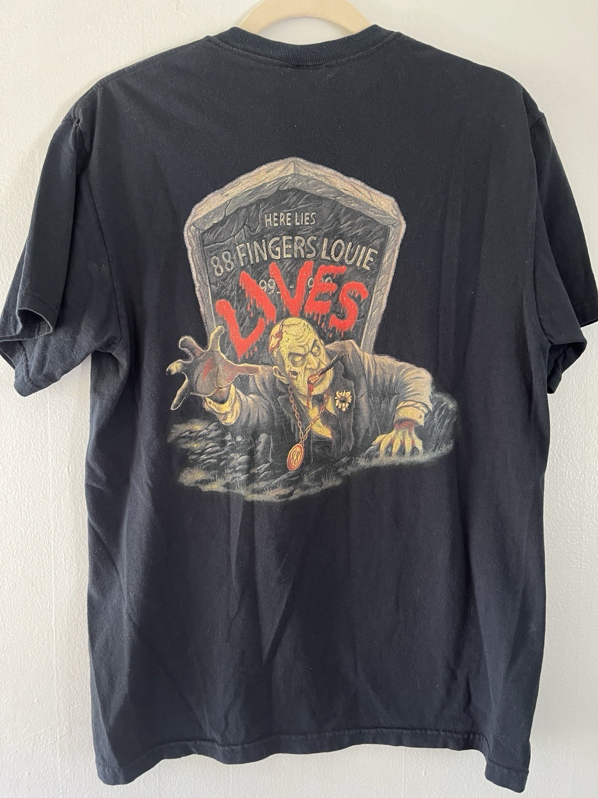 88 Fingers Louie Black T-Shirt Short Sleeve Cotton Men's Size M gallery