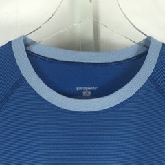 Patagonia Mens Short Sleeve Base Layer T-Shirt Two Tone Blue Color Block M