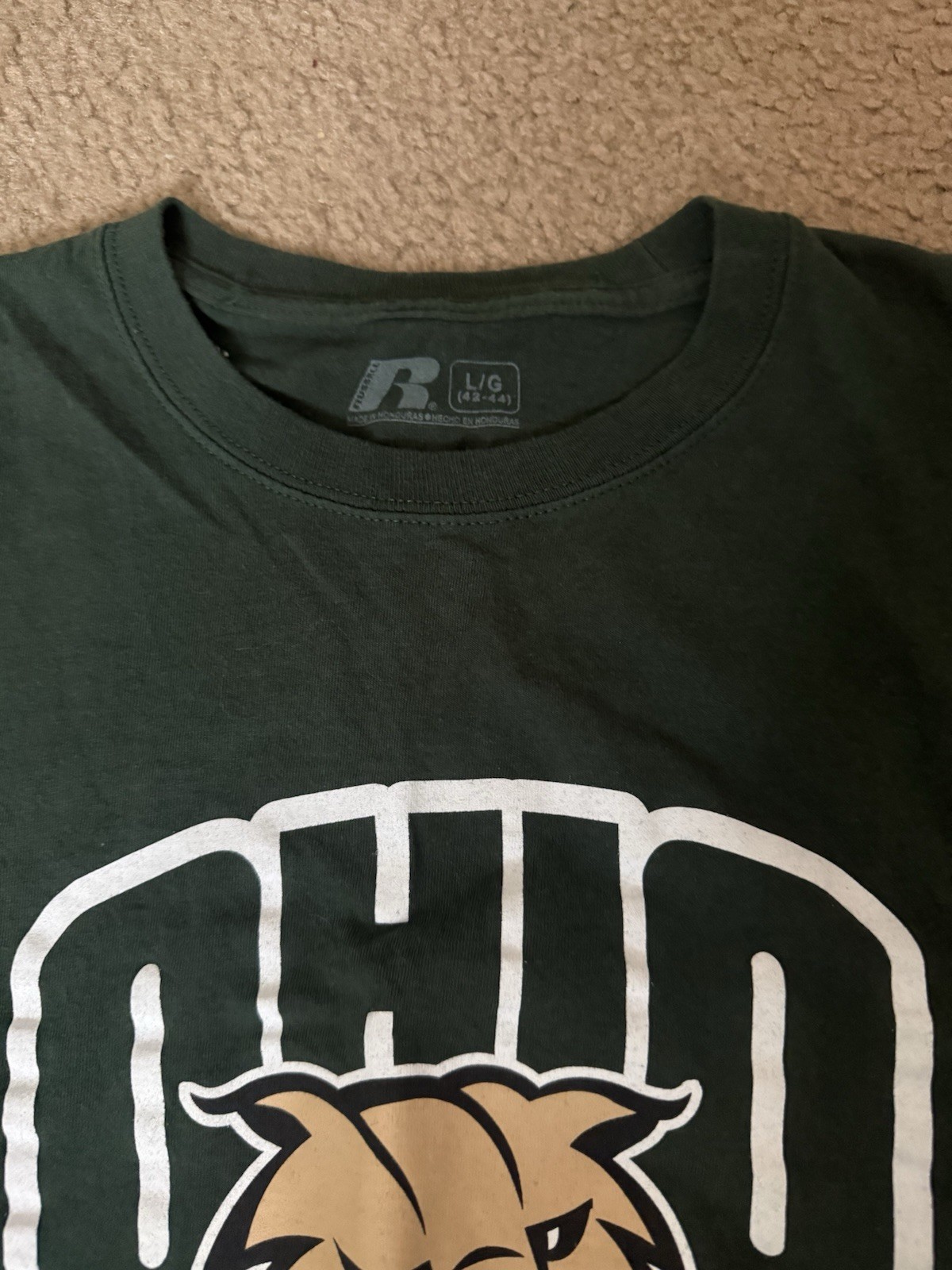 Russell Athletic Men's L Crew Neck Graphic Logo T-Shirt Green gallery