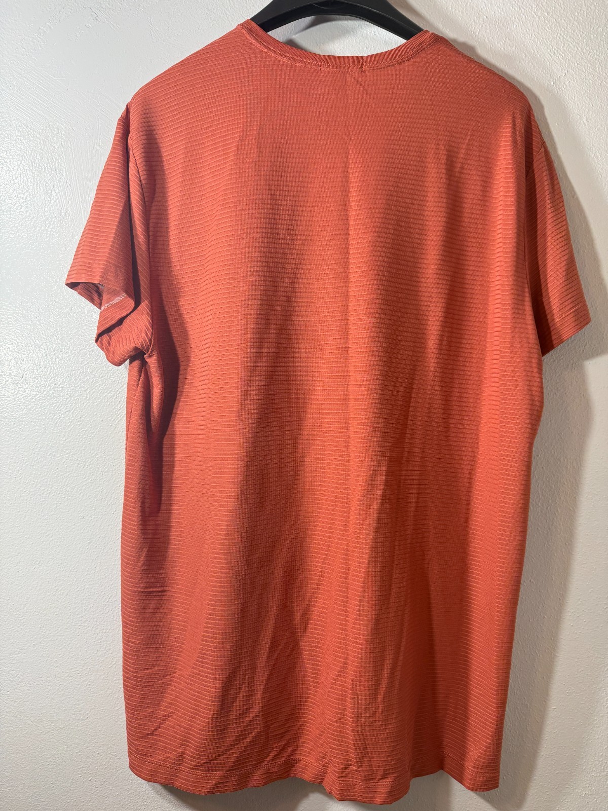 Alfani Mens 2XL Rust Orange Ribbed T-Shirt short Sleeve Nylon Blend gallery