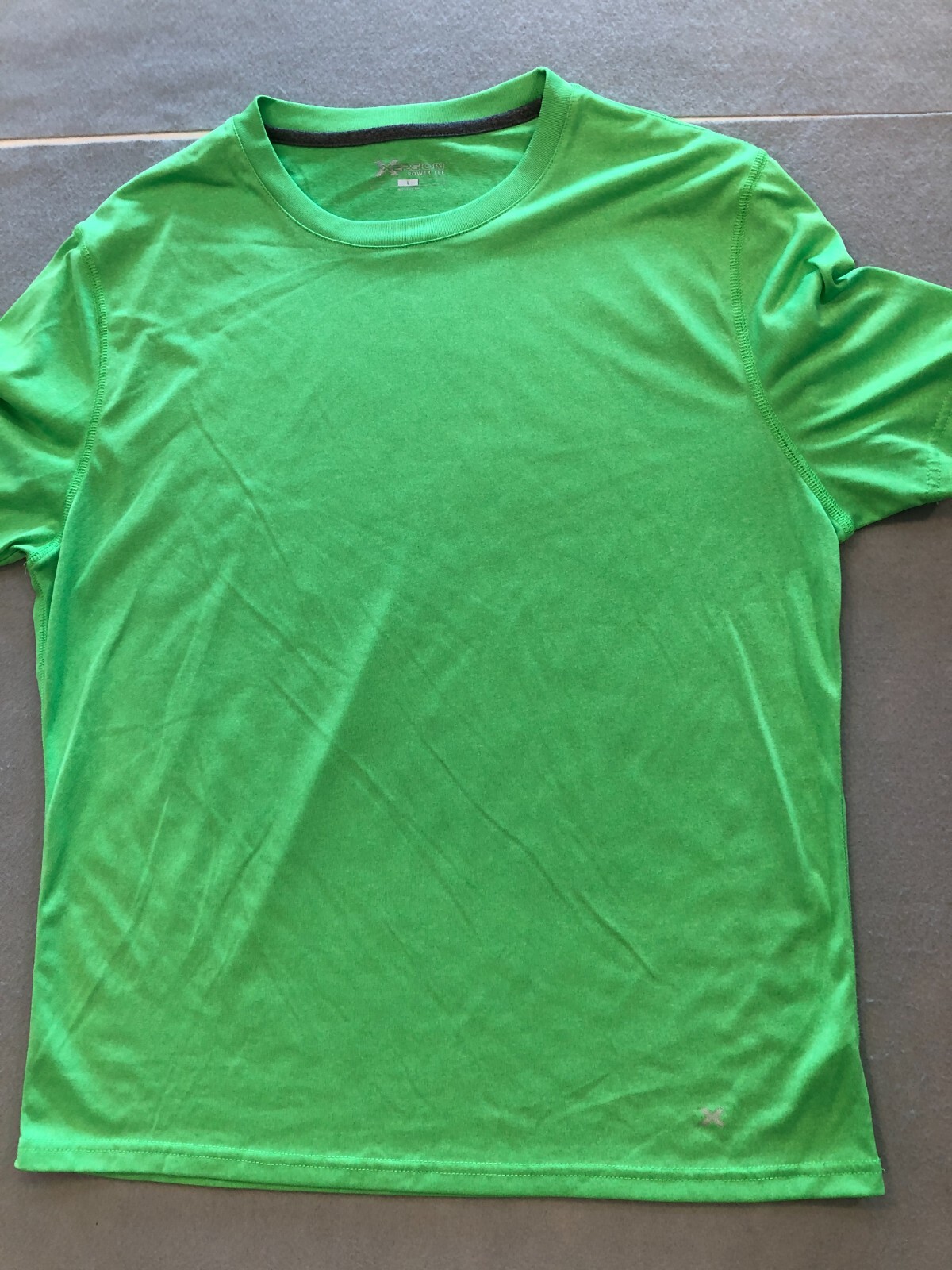 Xersion Shirt Men's Large Bright Neon Green Activewear/Casual Knit Tee gallery