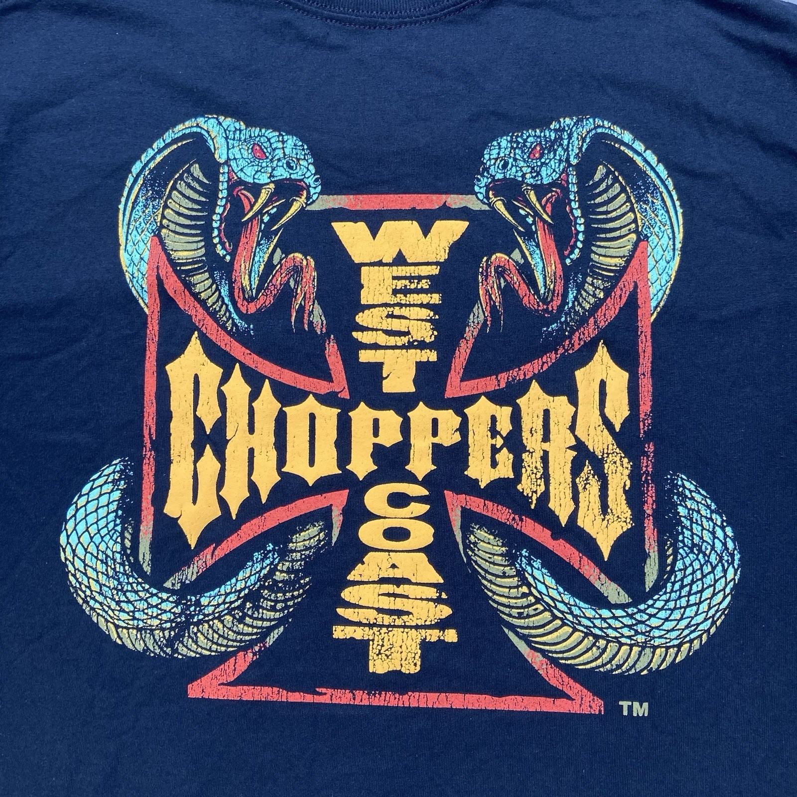 West Coast Choppers Cobra Graphic Logo Men's Crew Neck Black T-Shirt Sizes Vary gallery
