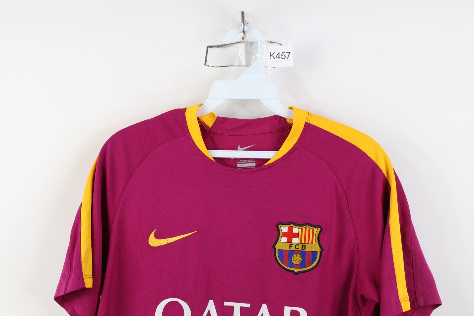 Nike FC Mens Medium Distressed FC Barcelona Soccer Jersey Shirt Training Purple gallery
