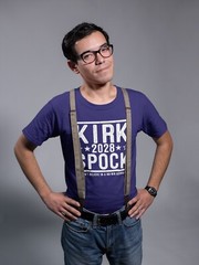 Kirk Spock 2028 Election – funny sci fi trekkie movie Xs-5x Unisex Soft Tshirt