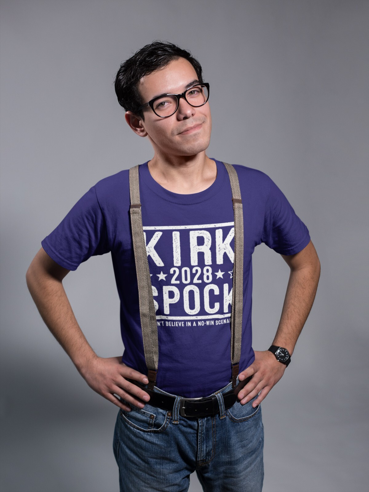 Kirk Spock 2028 Election - funny sci fi trekkie movie Xs-5x Unisex Soft Tshirt gallery