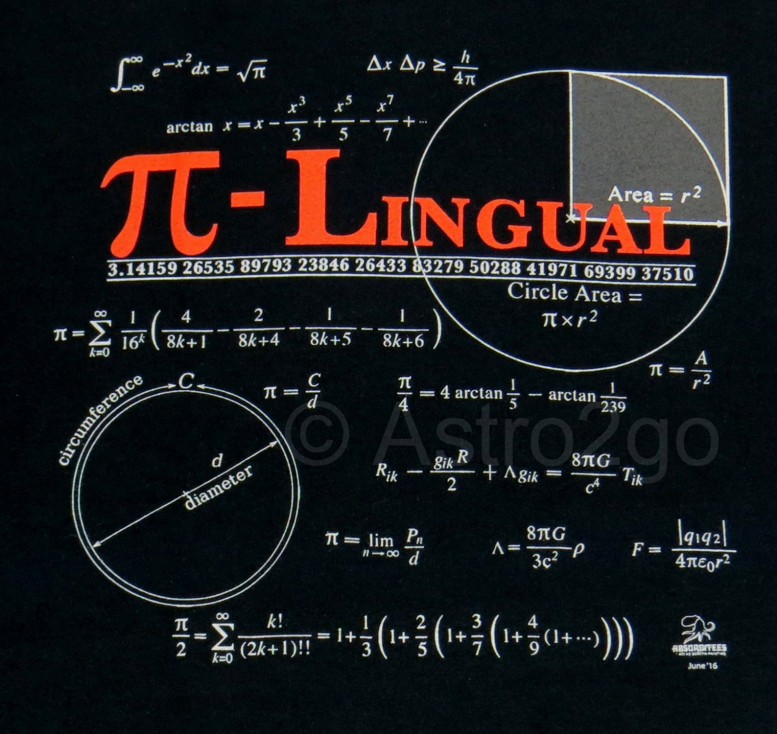 Pi-LINGUAL--Math Geometry Trigonometry Geek Nerd Science Teacher T Shirt S-4XL gallery