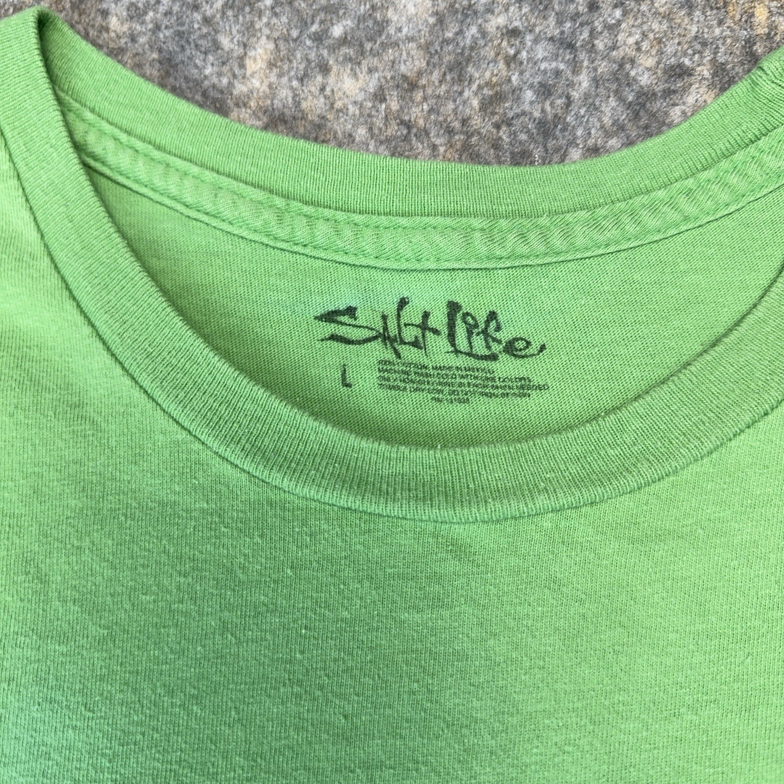 Salt Life Scuba Dive Flag Skull Graphic T-Shirt Mens Large Green Tee gallery