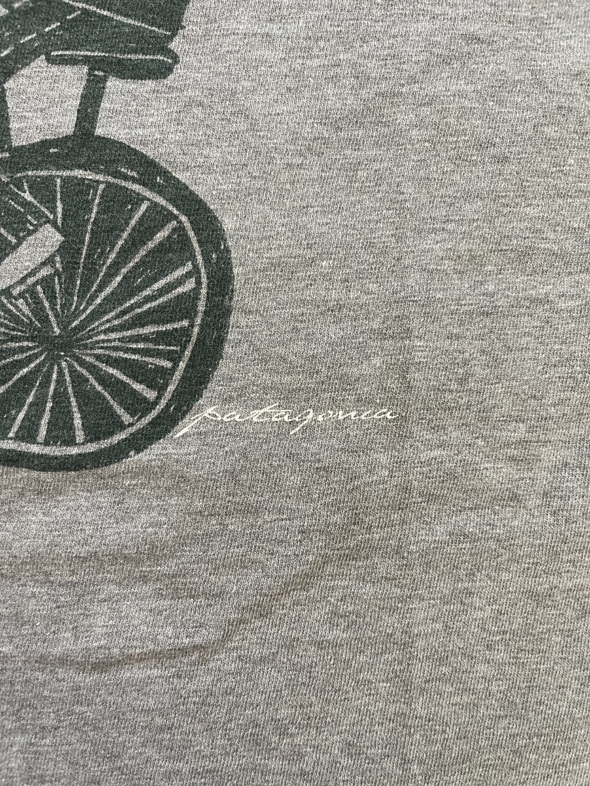 Distressed Patagonia Responsibili-tee Mens XL Unicycle Live Simply Gray T-Shirt gallery