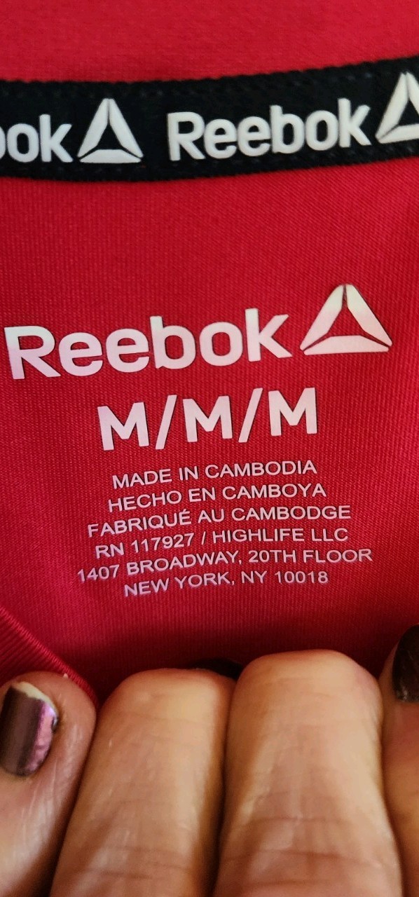 Reebok Men's Red Graphic Logo T-Shirt Crew Neck Short Sleeve Regular Size M gallery