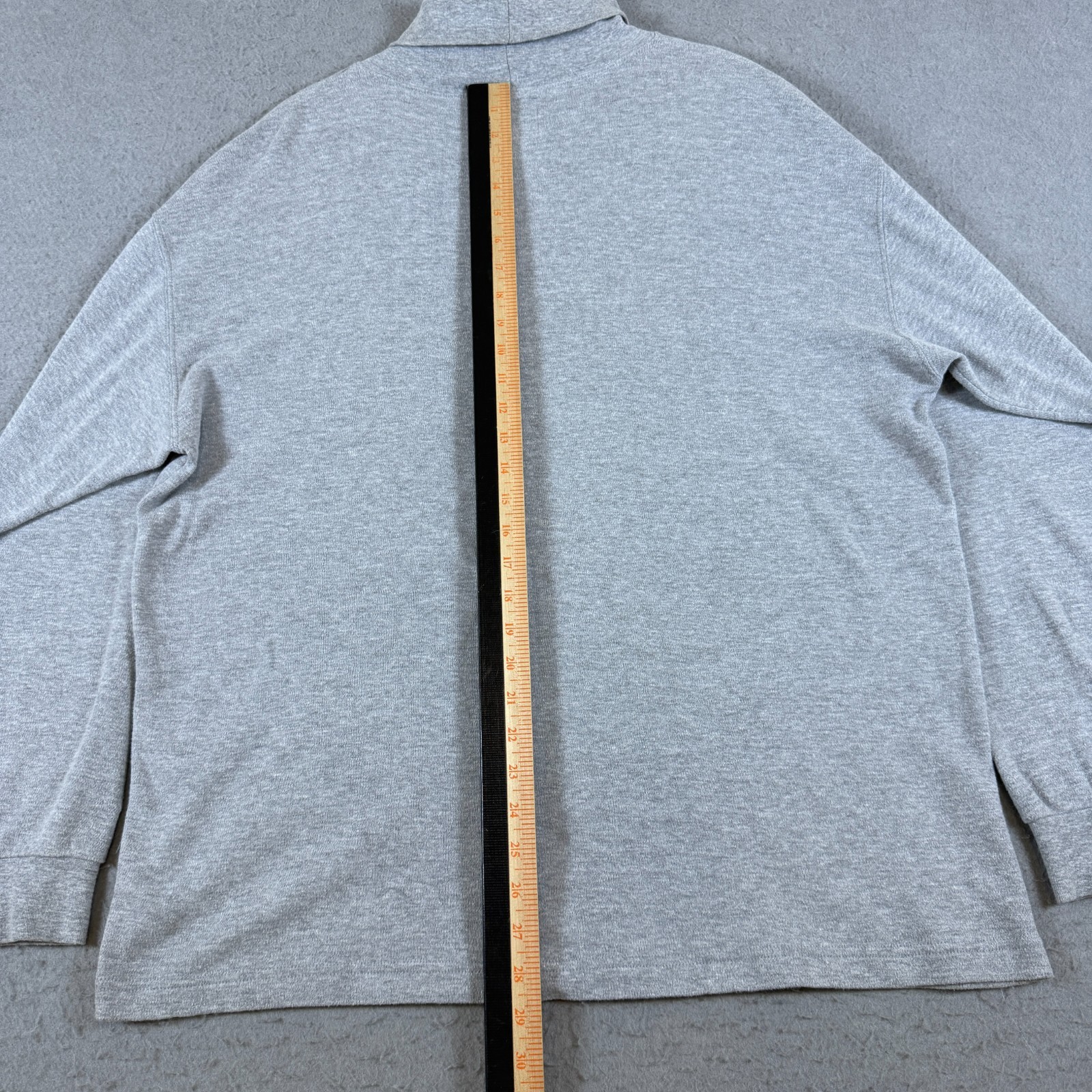 VTG 90s Starter Mens Mock Neck Long Sleeve Shirt Sz L Gray Blank Streetwear Y2K gallery