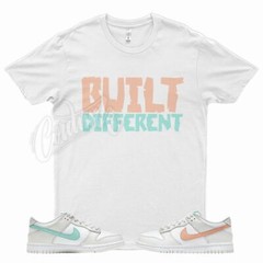 White BUILT T Shirt for N Dunk Low GS Tropical Twist Light Bone Peach Aqua