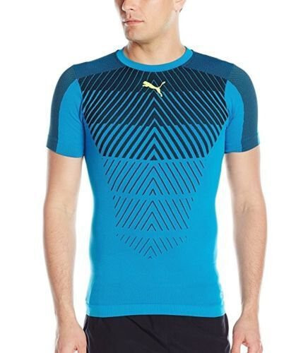 Puma Men's IT EvoTRG Thermo-R ACTIVE LARGE Tee,ATOMIC BLUE-BLACK TN16106 NWT $60 gallery