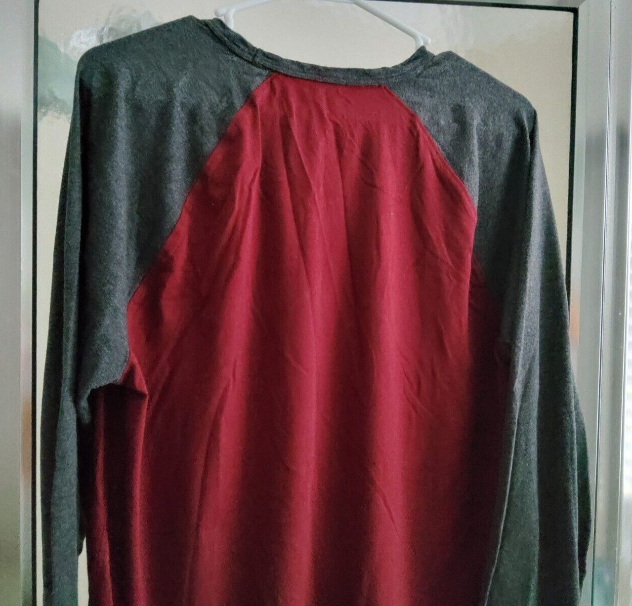 SONOMA GOODS FOR LIFE MENS SLEEP TEE-MEDIUM-GRAY BLUE/BURGUNDY-LONG SLEEVES-*NEW gallery