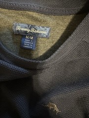 Tommy Bahama Men’s Shirt Size Medium Jersey Mesh Navy Long Sleeve Crew ZTB97769