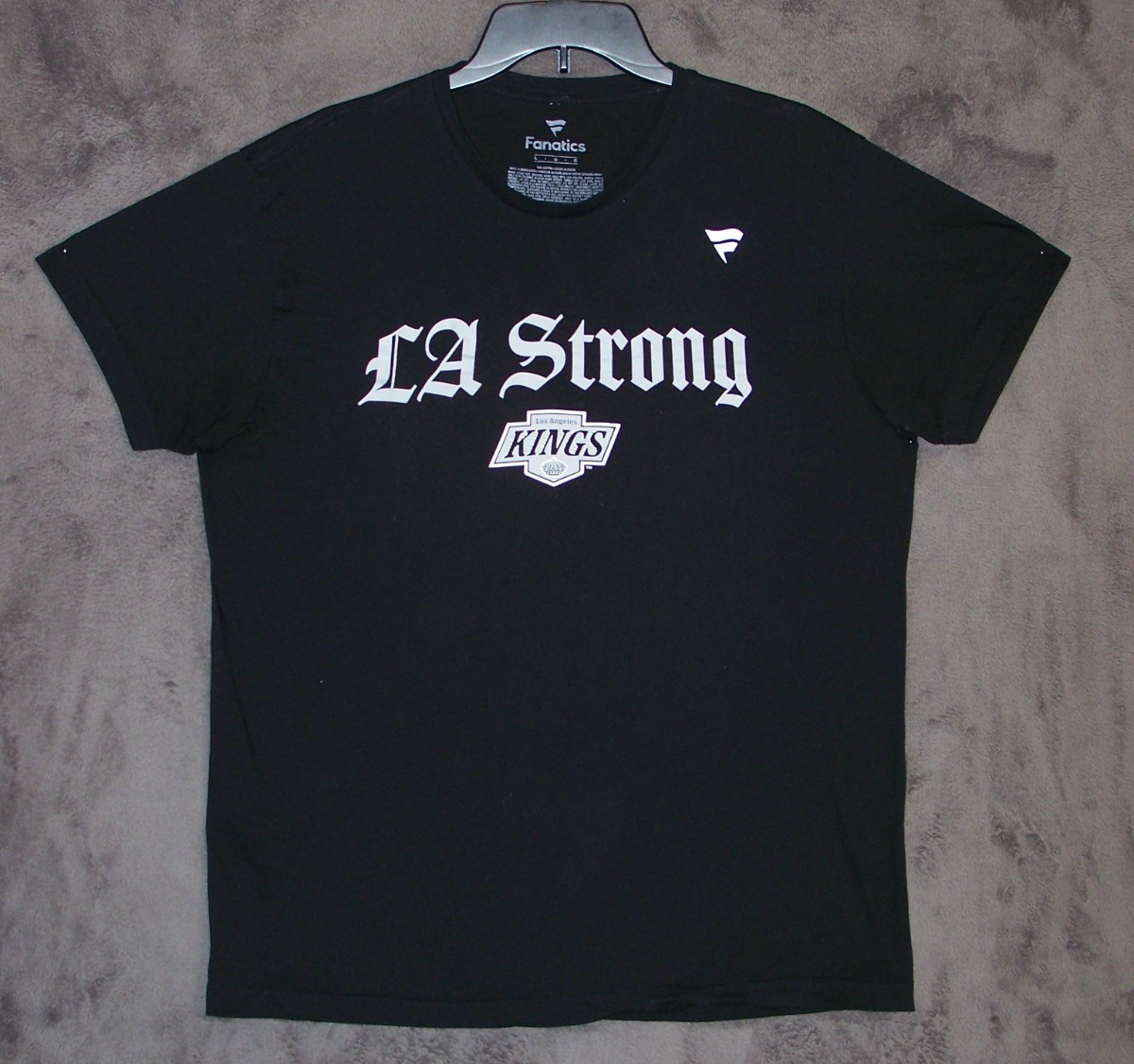 Los Angeles Kings Shirt Adult Large Black LA STRONG Hockey NHL Fanatics Mens
