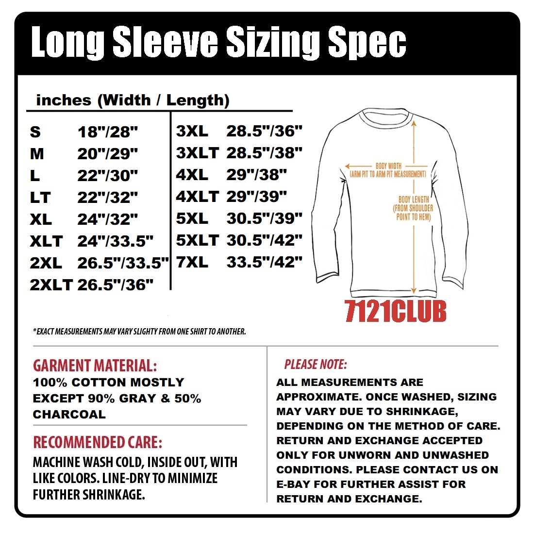PRO CLUB LONG SLEEVE HEAVYWEIGHT T SHIRT PROCLUB MEN'S PLAIN T SHIRT BIG & TALL gallery
