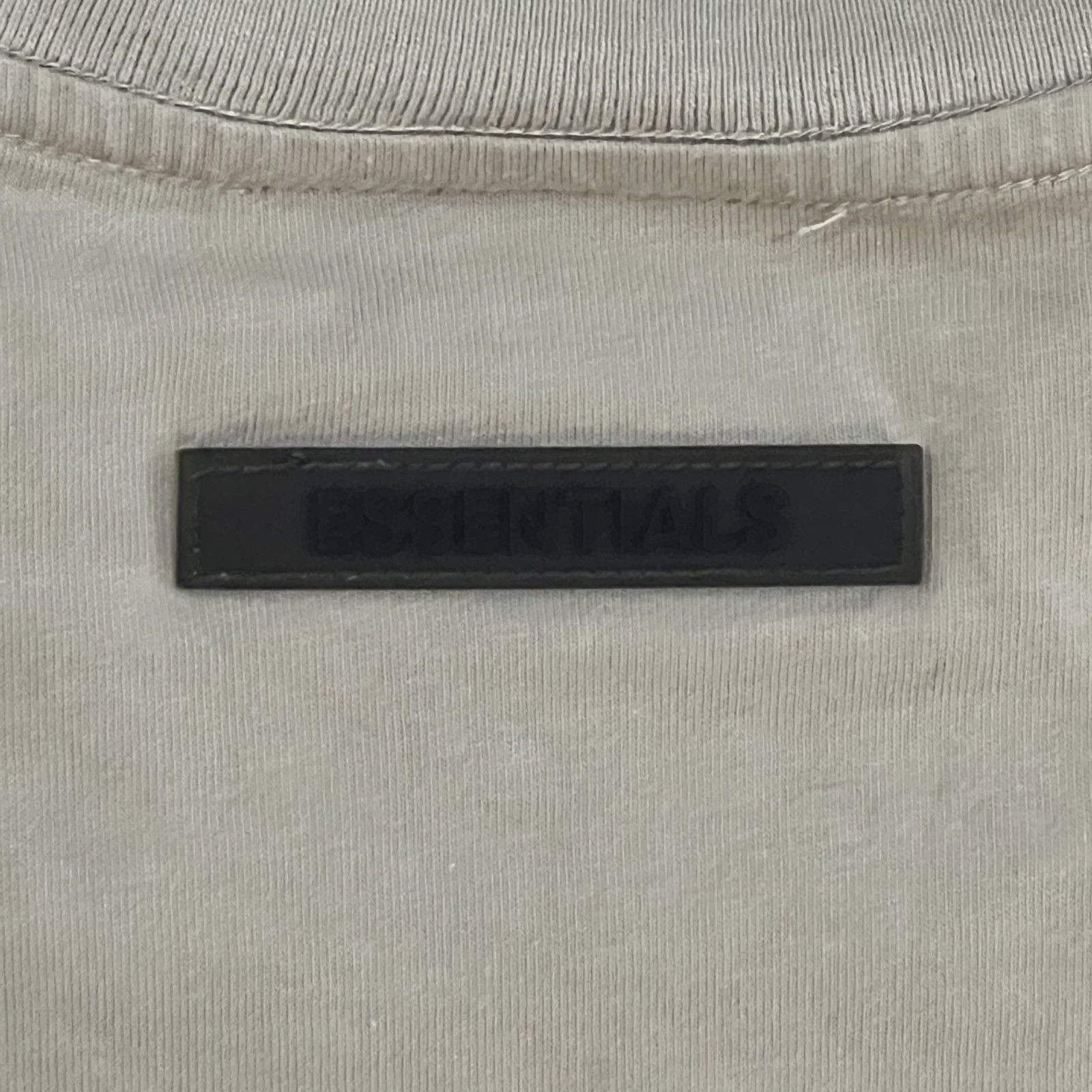 Fear of God Essentials Tan Beige Long Sleeve Tee Neutral Chest Logo Men's Small gallery