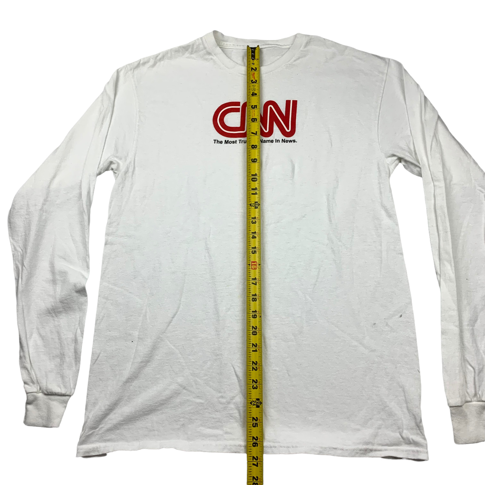 Vintage CNN "The Most Trusted Name In News" L/S T-Shirt White • Small gallery