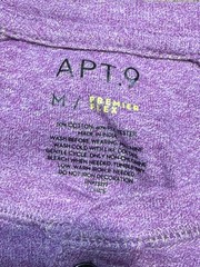 APT. 9 Shirt, Men’s Size Medium Purple Short Sleeve 3/4 Button Premier Flex