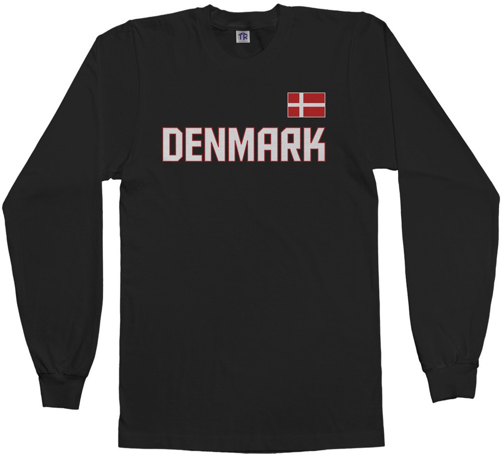 Threadrock Men’s Denmark National Team Long Sleeve T-shirt scandinavia