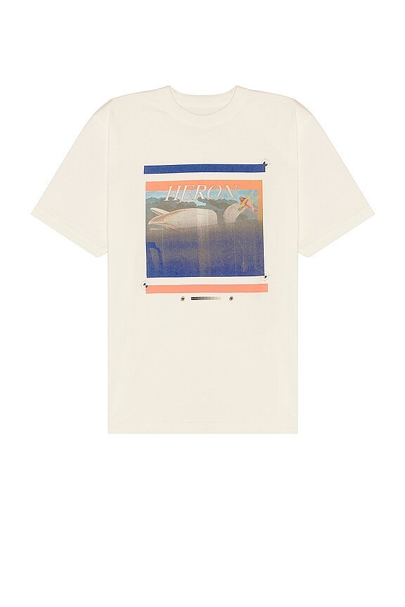 Heron Preston - Misprinted Heron Tee in White / Navy - Size XL gallery