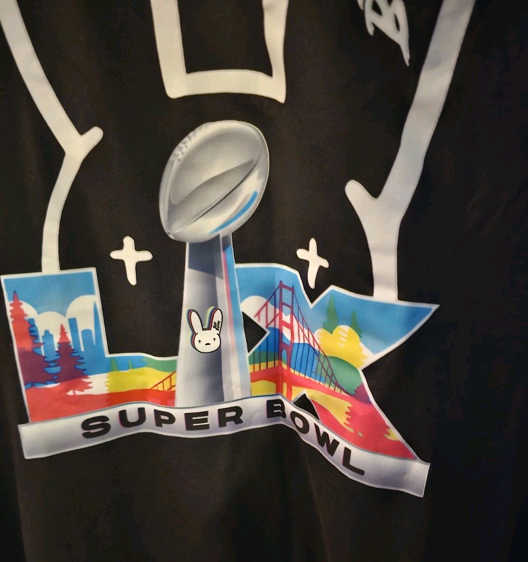 Bad Bunny X Super Bowl collab logo T-shirt made of 100% cotton Size 3XL gallery