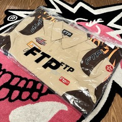 FTP Raceway Button Up Shirt (Tan) – Size XL – As Pictured